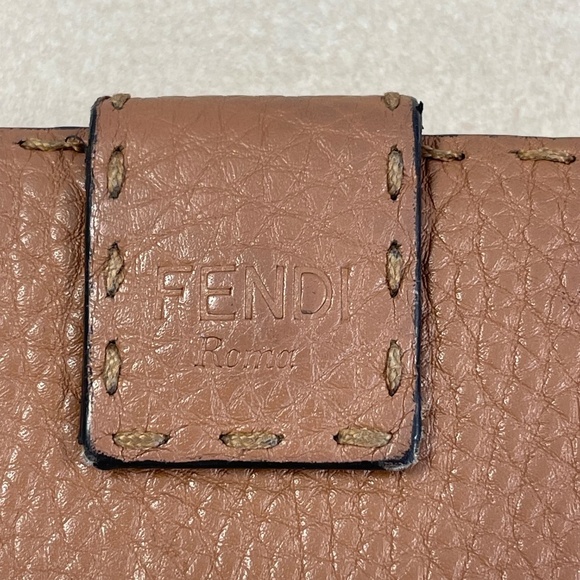 FENDI Selleria Leather Peekaboo Long Wallet - Brown - Preowned - Picture 5 of 14